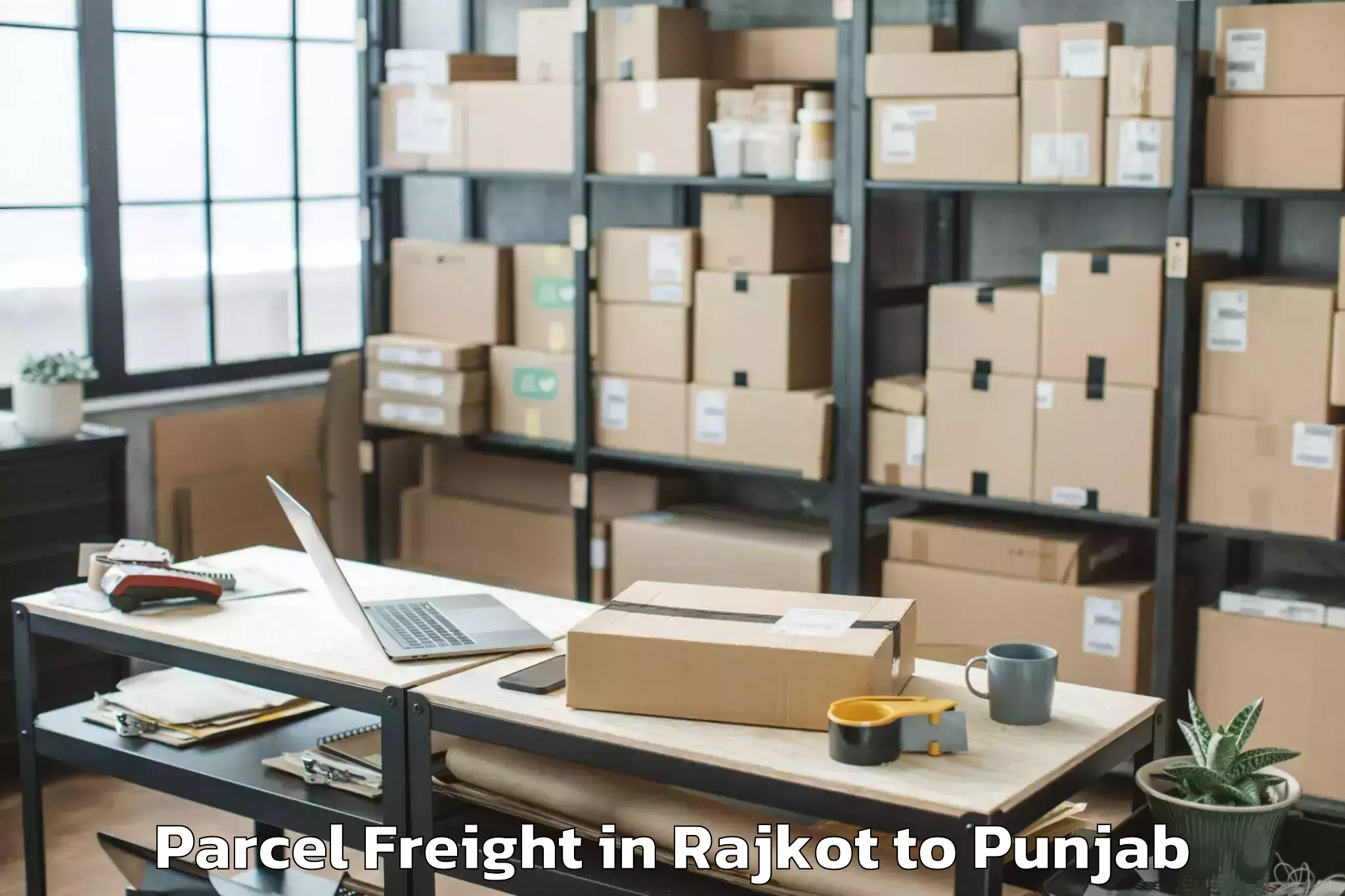 Book Rajkot to Lakhnaur Parcel Freight Online